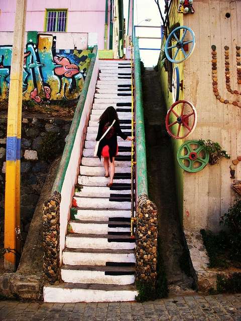 Photo:  musical stairs